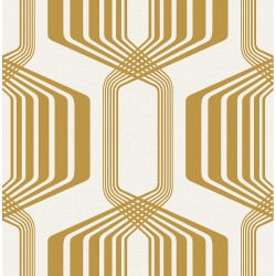 NextWall Striped Geo - Metallic Gold