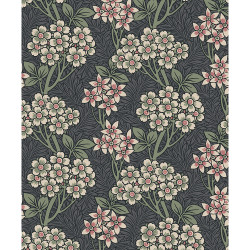 NextWall Floral Vine - Smoke & Laurel Green