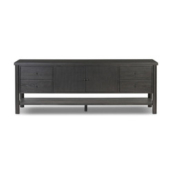 Four Hands Roark Media Console - Ebony Oak Veneer Four Hands Roark Media Console - Ebony Oak Veneer