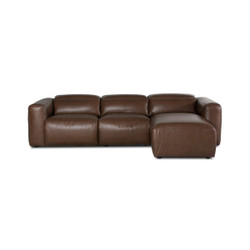 Four Hands Radley Power Recliner 3-Piece Sectional W/ Chaise - Right Chaise - Sonoma Coco