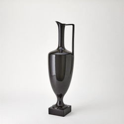Global Views Quiet Curve Urn - Black - Lg Global Views Quiet Curve Urn - Black - Lg