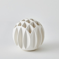 Studio A Bud Ball Vase - Matte White - Lg Studio A Bud Ball Vase - Matte White - Lg
