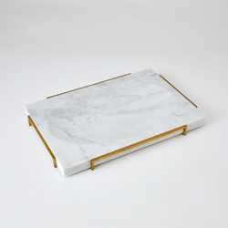 Studio A Overture Tray - White Marble Studio A Overture Tray - White Marble