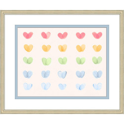 Wendover Cascading Rainbow Hearts