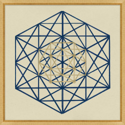 Wendover Navy and Gold Geo 5