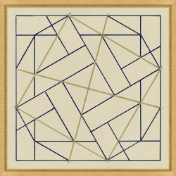 Wendover Navy and Gold Geo 3