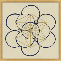 Wendover Navy and Gold Geo 1