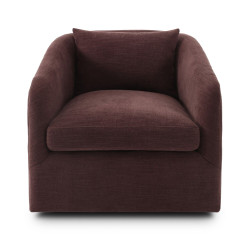 Four Hands Topanga Swivel Chair - Laughlin Plum