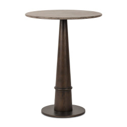 Four Hands Goetz Bar Table - Warm Grey Marble - Bar