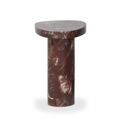Four Hands Zion End Table - Merlot Marble
