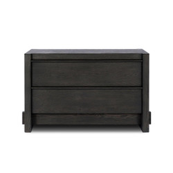 Four Hands Aramis Nightstand - Smoked Black Oak Resawn