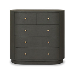 Four Hands Amelia Chest - Dark Green Lacquered Linen