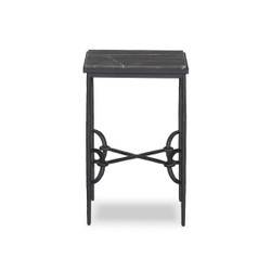 Four Hands Babylon Small End Table - Grey Italian Marble