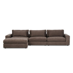 Four Hands Bloor 3 PC Sectional W/ Ottoman - Landale Charcoal