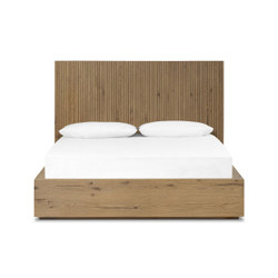 Four Hands Leo Queen Bed - Rustic Light Natural Oak
