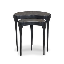 Four Hands Shayla Nesting End Table - Warm Grey Marble