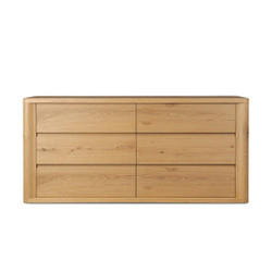 Four Hands Novella 6 Drawer Dresser - Natural Oak Veneer Thick Random