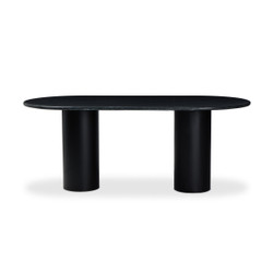 Four Hands Belle Oval Dining Table - Black Marble
