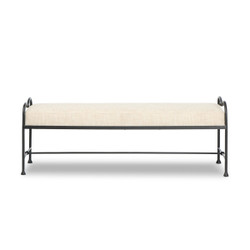 Four Hands Leona Accent Bench - Yuma Cream