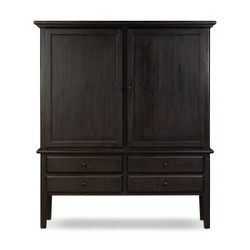 Four Hands Whitman Cabinet - Smoked Black