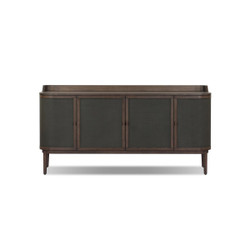 Amber Lewis x Four Hands Mirabel Sideboard - Dark Green Lacquered Linen
