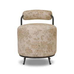Amber Lewis x Four Hands Gwendolyn Accent Stool - Hammered Bronze