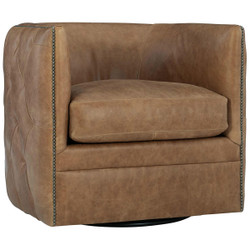 Bernhardt Palazzo Brown Leather Swivel Chair