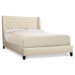 Bernhardt Maxime Queen Shelter Bed with Button Panel Headboard