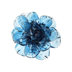 John Richard Cerulean Glass Flower Wall Art