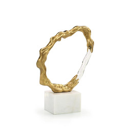 John Richard Metallic Ice Sculpture - Small Brass