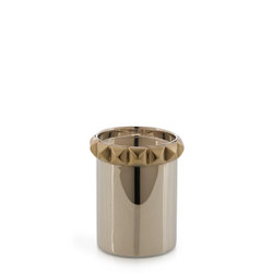John Richard Studded Candleholder - Small Nickel