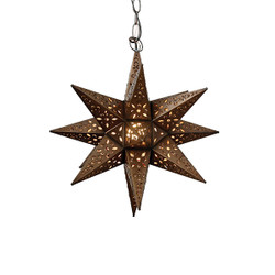 Worlds Away 15" Punched Tin Star Chandelier