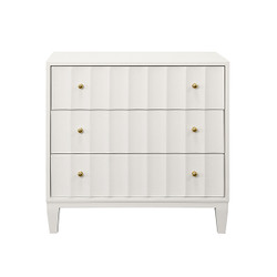 Worlds Away Carmack Side Table - Matte White Lacquer