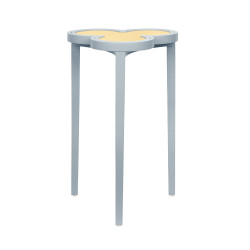 Worlds Away Dylan Cigar Table - Matte Light Blue Lacquer