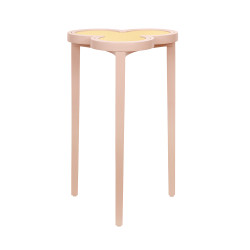 Worlds Away Dylan Cigar Table - Matte Pink Lacquer