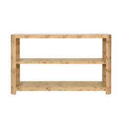 Worlds Away Emery Console Table - Burl Wood