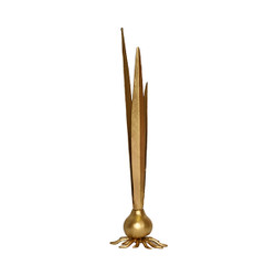 Worlds Away Garlic Bud Vase - Gold
