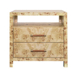 Worlds Away Hancock Side Table - Burl Wood