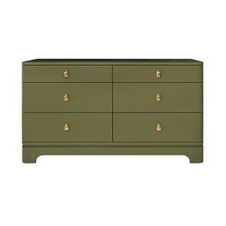 Worlds Away Kilmer Chest - Olive Green Matte Lacquer