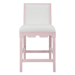 Worlds Away Lanister Counter Stool - Pink