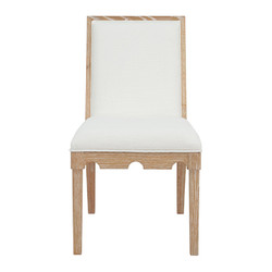 Worlds Away Lanister Dining Chair - Cerused Oak