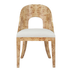 Worlds Away Rafferty Dining Chair - Burl Wood