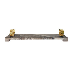 Worlds Away Tadeo Tray - Beige Marble Tray