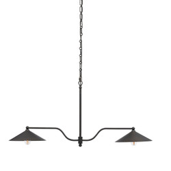 Amber Lewis x Four Hands Brecken Linear Chandelier - Dark Bronze Iron