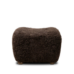 Amber Lewis x Four Hands Oslo Ottoman - Cocoa Shearling