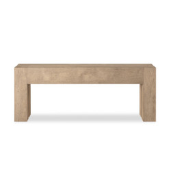 Four Hands Abaso Console Table - Whitewash Rustic Wormwood Oak