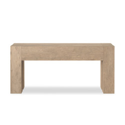 Four Hands Abaso Small Console Table - Whitewash Rustic Wormwood Oak