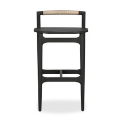 Four Hands Baden Outdoor Metal Stool - Vintage White - Bar