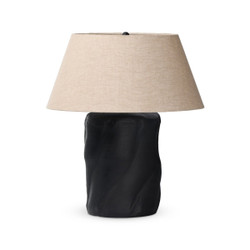 Four Hands Bomba Table Lamp - Aged Black Terracotta