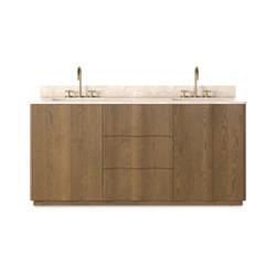 Four Hands Brookhurst Double Vanity - Satin Drifted Oak